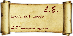 Ladányi Emese névjegykártya